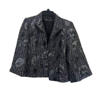 Collection‎ women  Floral Tapestry Black Gray Jacket
